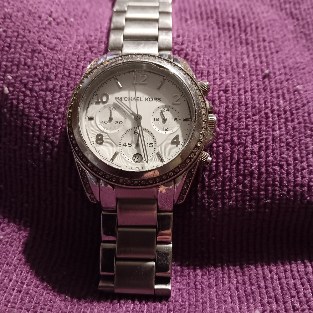 Michael Kors Silver Women's Watch with Chronograph